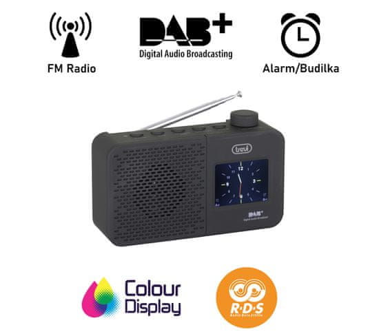 Trevi 795 R prenosni digitalni radio, DAB/DAB+, FM, črn