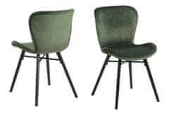 Design Scandinavia Jedilni stoli George (SET 2 kosa), temno zelena