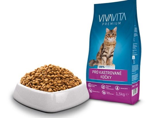 vivavita briketi za kastrirane mačke, 1,5 kg