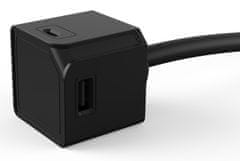 Allocacoc polnilnik USBcube Extended USB A+C Black