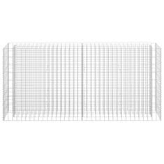 Vidaxl Visoka greda gabion pocinkano jeklo 180x30x90 cm