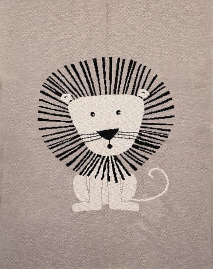 Petite&Mars Harmony Brave Lion odeja, 100% bombaž, 80×100 cm