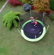 Legoni Fun trampolin, z zaščitno mrežo in lestvijo, 244 cm, zelen