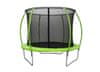 Space trampolin, z zaščitno mrežo, 305 cm, zelen