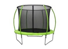 Space trampolin, z zaščitno mrežo, 305 cm, zelen