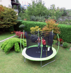 Legoni Space trampolin, z zaščitno mrežo, 305 cm, zelen