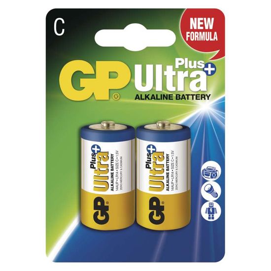 GP baterija ULTRA PLUS LR14, 2 kosa