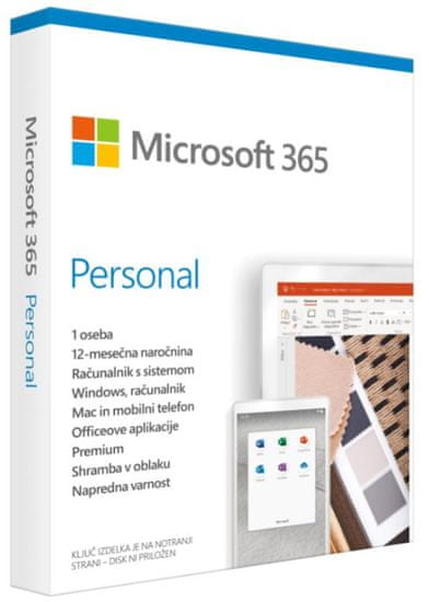 Microsoft 365 Personal 1-letna naročnina, ENG
