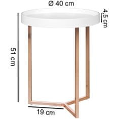 Bruxxi Kavna mizica Lebron, 51 cm, bela