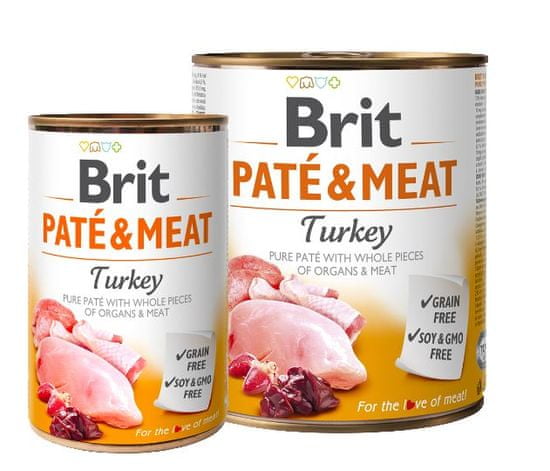 Brit Pate & Meat mokra hrana za pse, puran, 400 g