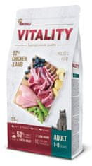 hrana za mačke VITALITY cat adult chicken & lamb, 1,5 kg