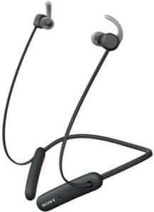 moderne brezžične športne slušalke Bluetooth sony wi-sp510 prostoročni mikrofon glasovni pomočniki vzdržljivost 15-urno polnjenje gumba za upravljanje ipx5 zaščita pred vodo in znoj odličen zvok dodatni basov povečajo posebne ušesne kljuke za boljši oprijem