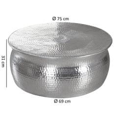 Bruxxi Kavna mizica Guza, 75 cm, srebrna