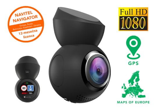 Navitel R1050 DVR avto kamera, FHD, 3cm zaslon, nočni vid, GPS, G-senzor