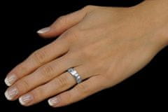 Silvego Poročni srebrni prstan Presley za ženske QRZLP012W (Obseg 50 mm)