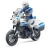 Bruder BWORLD policijsko motorno kolo Ducati Scrambler z voznikom