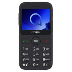 Alcatel 2019G mobilni telefon, s polnilno postajo, kovinsko srebrn