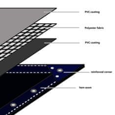 Vidaxl Zaščitna ponjava 650 g/m2 3x6 m bela