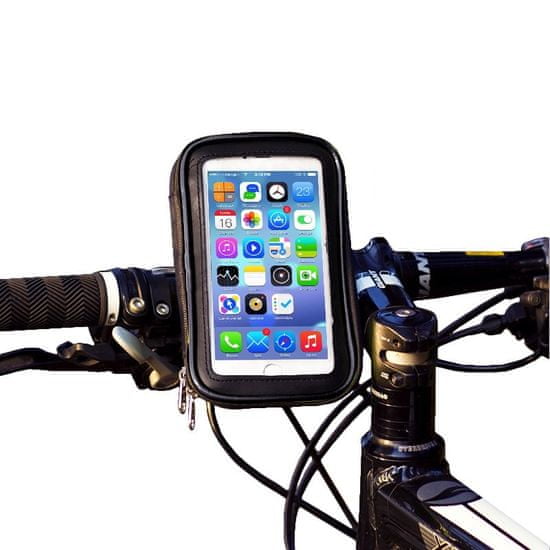 MG Bike Phone Waterproof Case držalo za kolo za mobilne telefone, črna