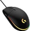 Logitech G102 LightSync gaming miška, črna