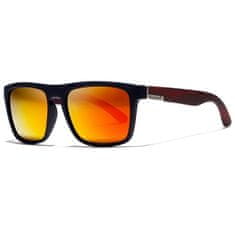 KDEAM Sunbury 12 sončna očala, Black / Wood Red