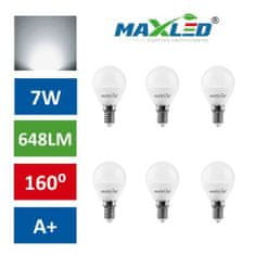 MAX-LED 10x LED žarnica - sijalka E14 7W (55W) 648lm nevtralno bela 4500K