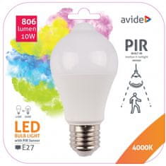 Avide 3x SMART LED sijalka E27 A60 10W 4000K s PIR senzorjem