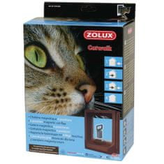 Zolux CAT DOOR vrata za mačke z magnetno ključavnico 15x17cm rjava