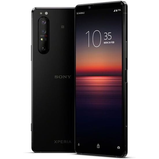 Sony Xperia 1 II mobilni telefon, črn + DARILO Sony slušalke 1000xm3, črne