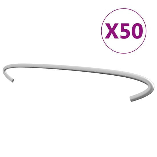 Vidaxl Kavlji za gabion 50 kosov pocinkano jeklo 30 cm