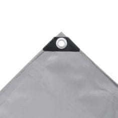 Vidaxl Zaščitna ponjava 650 g/m2 4x4 m siva
