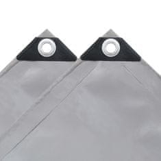 Vidaxl Zaščitna ponjava 650 g/m2 4x4 m siva