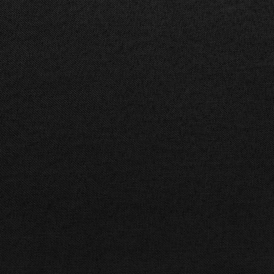 Vidaxl Sekcijski stolček za noge z blazino blago črn