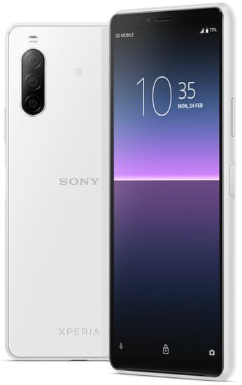 Sony Xperia 10 II pametni telefon, 4GB/128 GB, bel + DARILO Sony slušalke CH510, črne