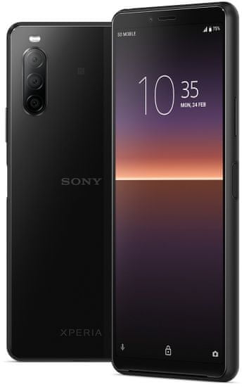 Sony Xperia 10 II mobilni telefon, črn + DARILO Sony slušalke CH510 črne