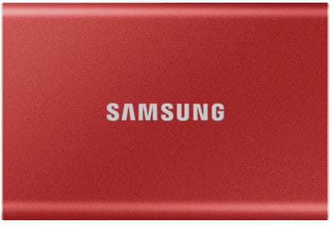 Samsung T7 zunanji SSD disk, 500 GB, USB 3.2 Gen2, rdeč