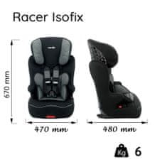 Nania otroški avtosedež Racer Isofix London 2020, Silver first, srebrn/črn