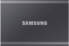 Samsung T7 SSD zunanji trdi disk, 1TB, Type-C, siv