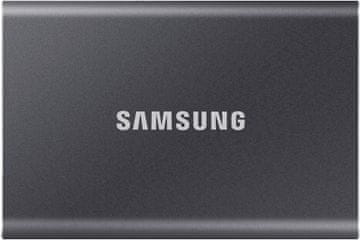 Samsung T7 SSD zunanji trdi disk, 2 TB, Type-C, siv