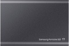 Samsung T7 SSD zunanji trdi disk, 2 TB, Type-C, siv