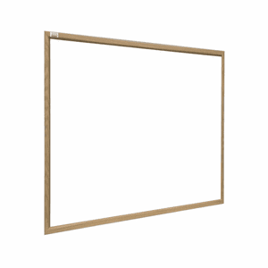 2x3® stenska tabla, bela, 45x60 cm, lesen okvir