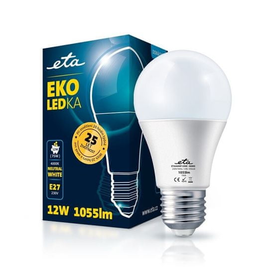 ETA LED žarnica, E27, 12 W, nevtralno bela