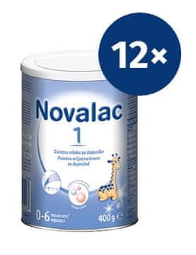 Novalac 1 začetno mleko za dojenčke, pločevinka, 400 g, 12 kosov - Odprta embalaža