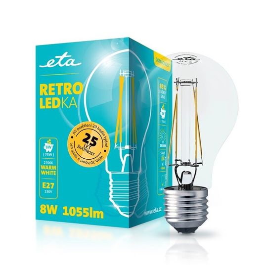 ETA Retro LED žarnica, E27, 8 W