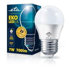 ETA LED žarnica, G45, E27, 7 W, hladno bela