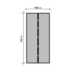 Delight Solarni paket proti komarjem – magnetna mreža za vrata črna 210x100cm + 3x komarnik za okno 150×150cm črn + UV LED solarna past za insekte