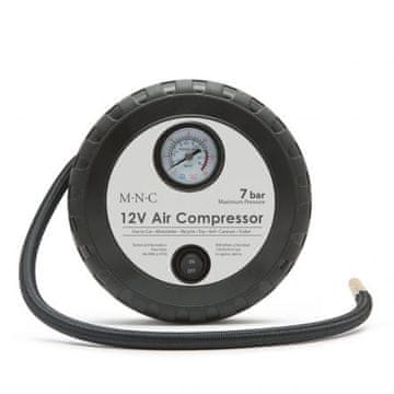 M.N.C. Mini 12V kompresor 7 bar za polnjenje avto moto pnevmatik z 3 nastavki