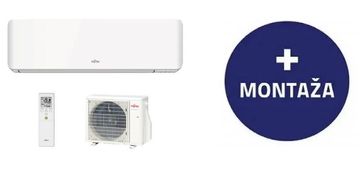 Fujitsu 24KMTA stenska klimatska naprava, z montažo
