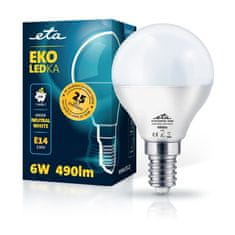 ETA LED žarnica, P45, E14, 6 W, nevtralno bela