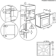 Electrolux EOF3H70V 600 FLEX SurroundCook pečica, vgradna